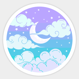 Moon Lit Night Sticker